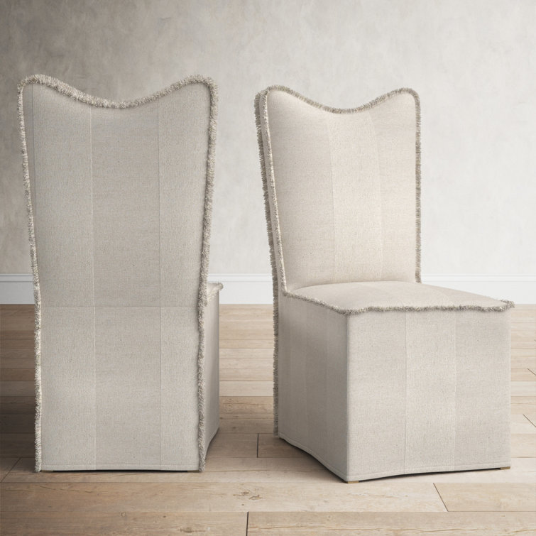 Estee Upholstered Parsons Chair in Ivory Birch Lane